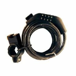 Cavo Kombinationslås Inkl. Fäste .8x1800mm Svart