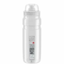 Vattenflaska Elite FLY MTB, Transparent Eller Svart, 750ml