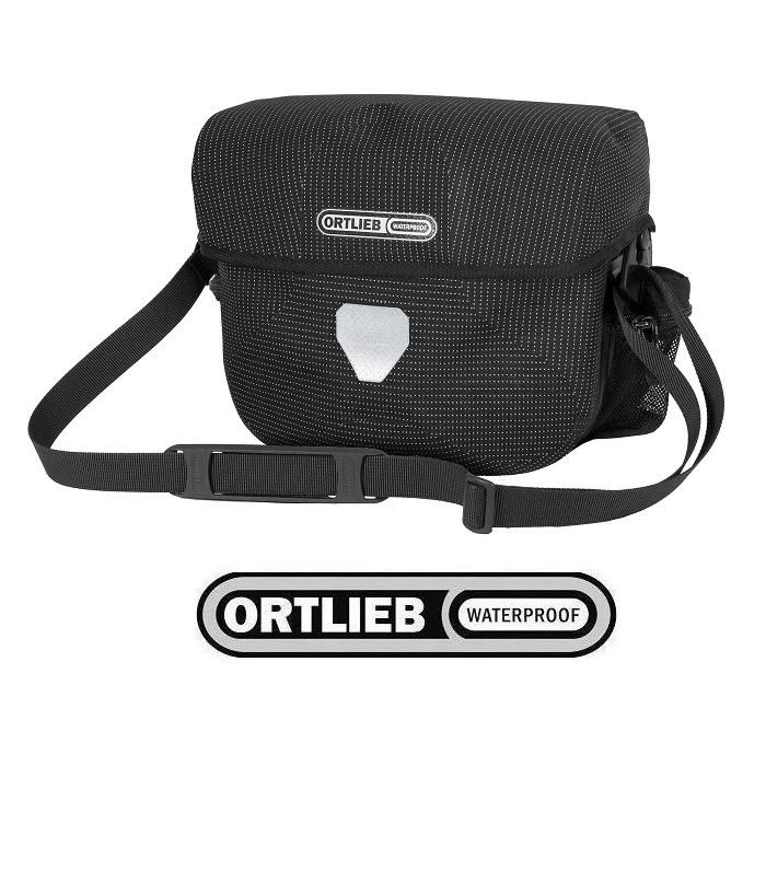 Ortlieb Ultimate Six High Visibility Black Reflective 7-liters Styrväska